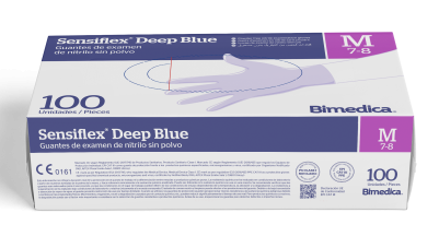Guantes de nitrilo azul Sensiflex Deep Blue 100u Bimedica