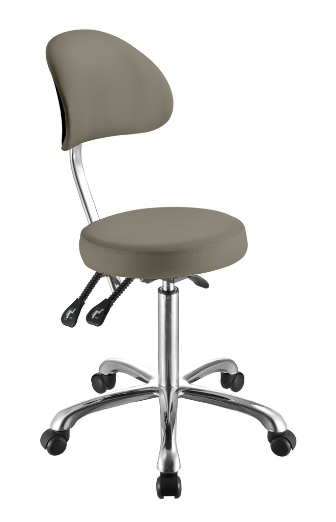 Taburete redondo y plano con respaldo Mod. COMFORT Weelko
