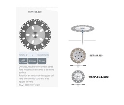 [987P.104.400] 987P.104.400 Disco diamante laboratorio - KOMET 1u