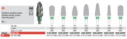Fresas Carburo Tungsteno Corte 80 Dentado Sencillo Grueso HP 1u EDENTA