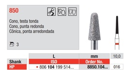 Fresas diamantadas Fig.850 grano fino P.M. - Edenta 1u